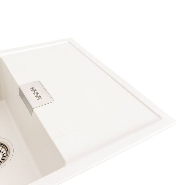 Platinum DIAMOND 8650 Granite Kitchen Sink in Snow White, Matte Finish