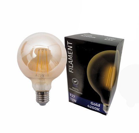 Лампочка LED SIRIUSSTAR filament gold 5800 12W (G95-4200K-E27) SP000035120 фото