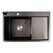 Кухонна мийка СМ 78*50 L PVD Decor чорна VALESO Handmade (круглий сифон 3.0/1) SP000043039 фото 1