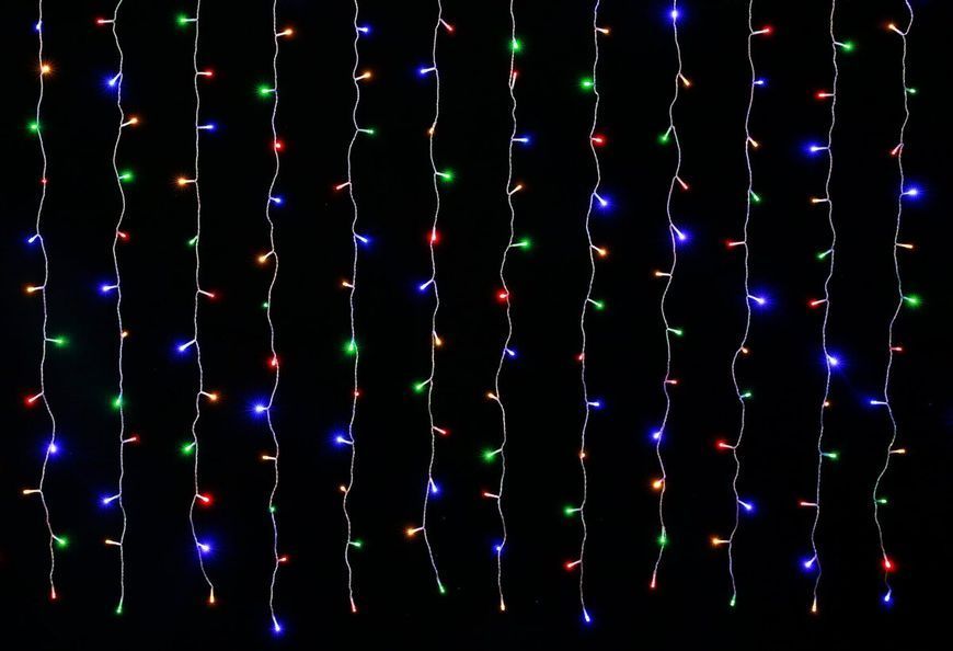 Гірлянда-штора LED VALESO 144 RGB 3х2 м 8 режимів Прозорий провід LKS5053 SP000050178 фото