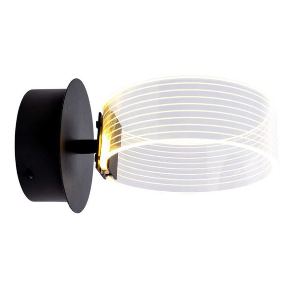 Бра настінна світлодіодна акрилова Sirius N 3705-1 BLACK 12W SP000029832 фото