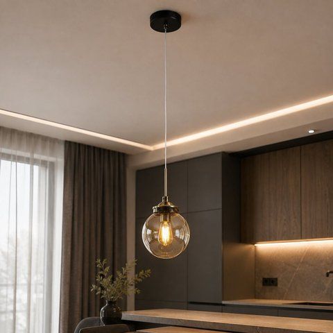 Люстра подвесная Sirius 74405/1P Antique Brass + Matte black на 1 плафон SP000043875 фото